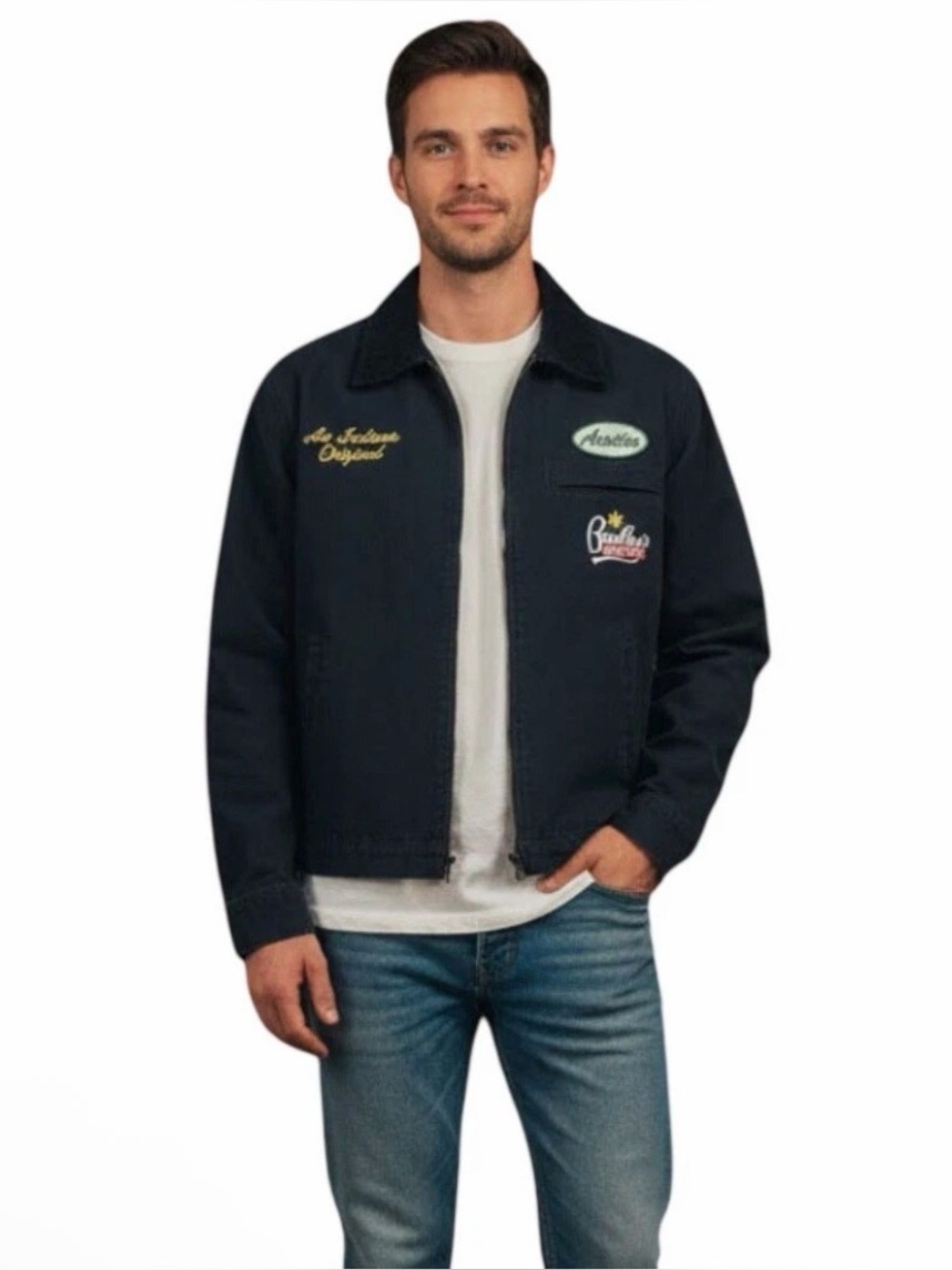 Murray Stranger Things Bradley’s Workwear Chore Jacket Men’s M Navy Blue NWT